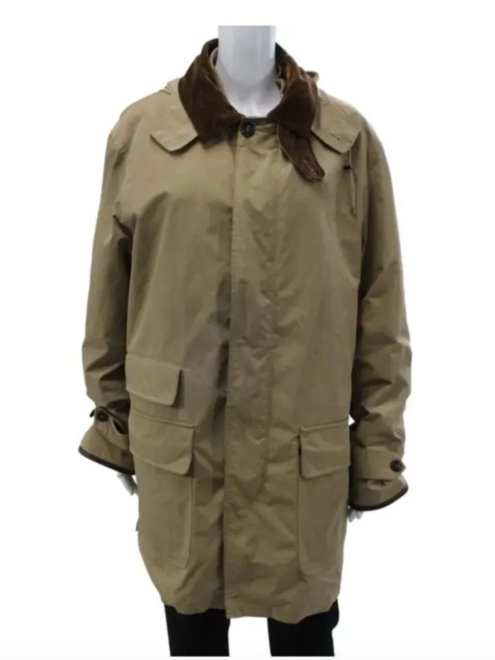 Polo Ralph Lauren Mens 3-in-1 Filed Barn Coat Jacket Beige Button Size L
